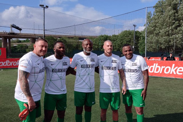 The Premier League legends united for a kickabout in Birmingham