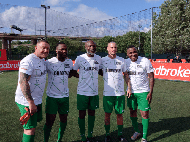 The Premier League legends united for a kickabout in Birmingham
