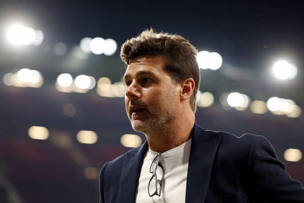 Mauricio Pochettino, Manager of World XI looks on during Soccer Aid for Unicef 2023 at Old Trafford  (Photo by Matt McNulty/Getty Images)