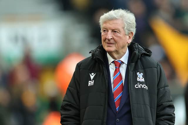 Crystal Palace manager Roy Hodgson looks on during a Premier League match