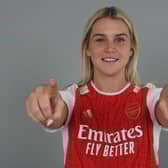 Alessia Russo signs for Arsenal at Emirates Stadium on July 04, 2023 in London, England. (Photo by David Price/Arsenal FC via Getty Images)