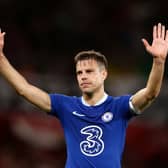 Cesar Azpilicueta of Chelsea acknowledges the fans after the Premier League match  (Photo by Naomi Baker/Getty Images)