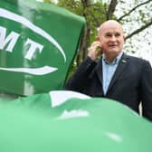 Secretary-General of the National Union of Rail, Maritime and Transport Workers (RMT) Mick Lynch. (Photo by Leon Neal/Getty Images)