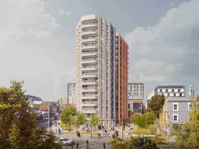 The 15-storey tower block planned to face General Gordon Square in Woolwich. (Photo by Formatio)