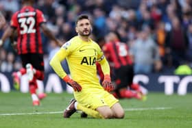 Hugo Lloris of Tottenham Hotspur reacts after Dango Ouattara of AFC Bournemouth (not pictured) scored their sides third goal (Photo by Julian Finney/Getty Images)