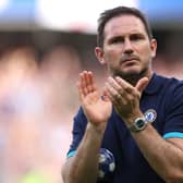 Frank Lampard, manager of Chelsea applauds the crowd after the Premier League match  (Photo by Warren Little/Getty Images)
