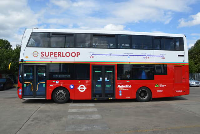 Buses on Route 607 between Uxbridge and White City will be renumbered SL8 and rebranded with the new Superloop roundel and design. Credit: TfL