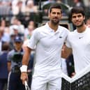 Novak Djokovic (left) and Carlos Alcaraz (right)