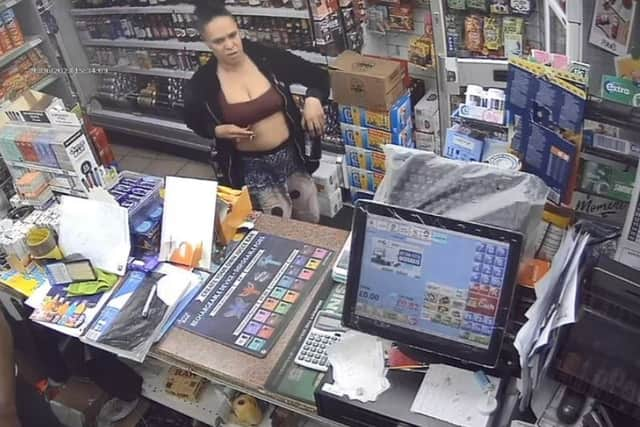 CCTV image of Fiona Holm at off licence. Credit: Met Police