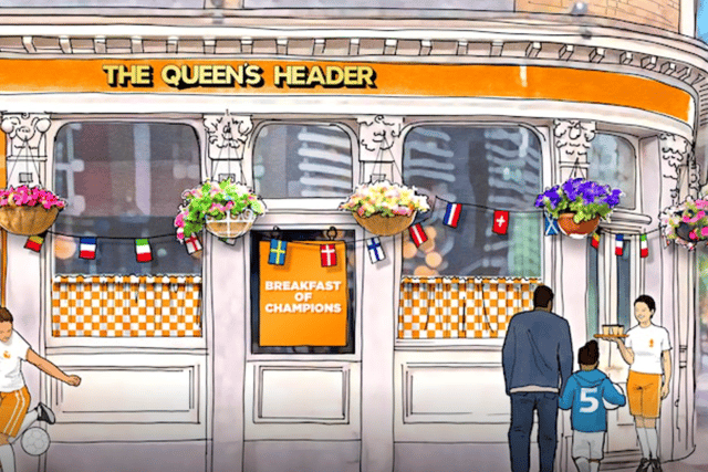 Just Eat’s pop up World Cup pub “The Queen’s Header”