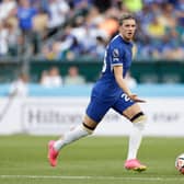 Conor Gallagher #23 of Chelsea controls the ball during the first half of the pre season  (Photo by Adam Hunger/Getty Images)