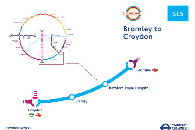 TfL Superloop SL5 Bromley to Croydon. (Photo by TfL)