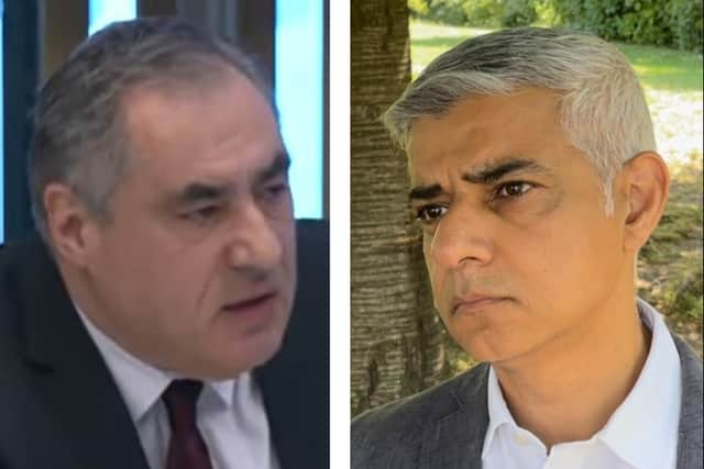 Len Duvall AM and Sadiq Khan. (Photos by London Assembly/Noah Vickers/LDRS)