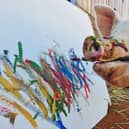 Pigcasso has made over £1 million for her painting masterpieces (Credit: Pigcasso - Joanne Lefson)