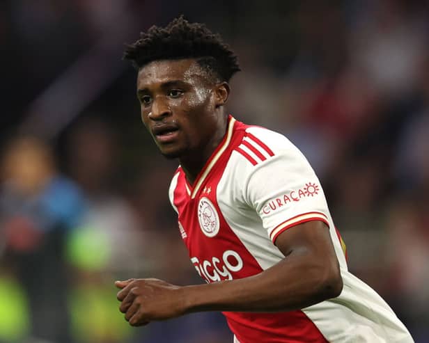 Mohammed Kudus of Ajax in action during the UEFA Champions League group A match (Photo by Dean Mouhtaropoulos/Getty Images)