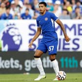 Levi Colwill #37 of Chelsea in action during a pre season friendly match against the Brighton  (Photo by Adam Hunger/Getty Images)