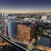 The Local Plan includes a 16-storey tower block with new offices, a public plaza and café at Havelock Terrace in Nine Elms. Credit: Wandsworth Council.