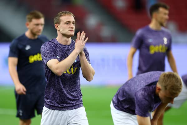 Oliver Skipp #4 of Tottenham Hotspur warms up prior to the pre-season friendly against the Lion City (Photo by Yong Teck Lim/Getty Images)