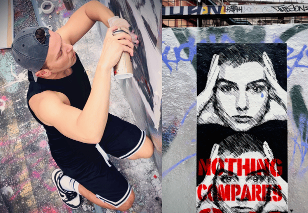 London-based artist Pegasus Street has paid special tribute to Sinead O’Connor with a mural. Credit: Pegasus