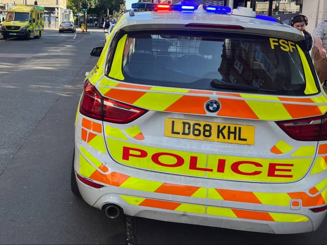 A Met Police vehicle. (Photo by André Langlois)