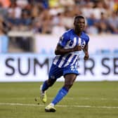 Moises Caicedo of Brighton & Hove Albion looks on  during the Premier League Summer Series match  (Photo by Tim Nwachukwu/Getty Images for Premier League)