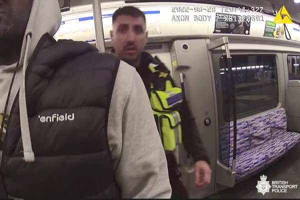 British Transport Police arrested Edgar Junior on an Elizabeth line train. (Photo by BTP)