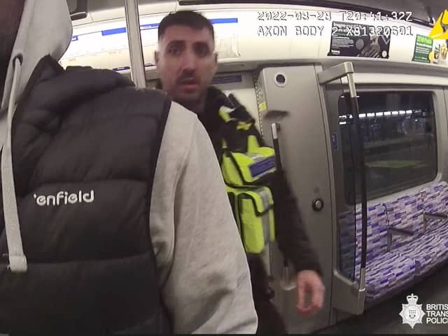 British Transport Police arrested Edgar Junior on an Elizabeth line train. (Photo by BTP)