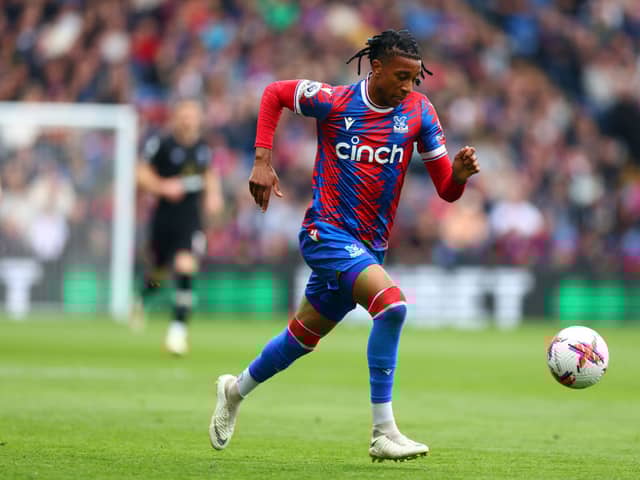 Michael Olise of Crystal Palace in action during the Premier League match between Crystal Palace  (Photo by Bryn Lennon/Getty Images)