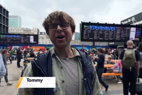 Tommy at Euston station. (Photo by Jack Abela)