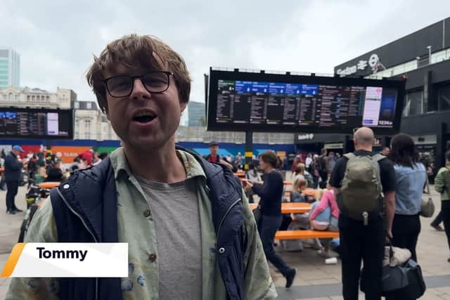 Tommy at Euston station. (Photo by Jack Abela)