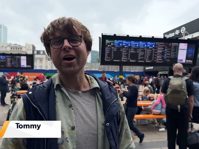 Tommy at Euston station. (Photo by Jack Abela)