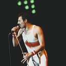 Freddie Mercury of Queen in 1982. (Photo by Fox Photos/Hulton Archive/Getty Images)