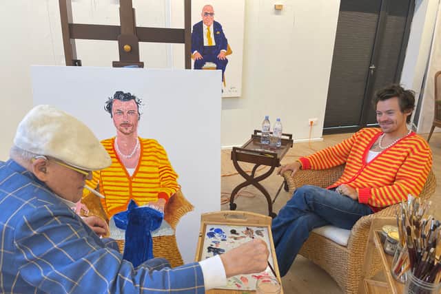 A portrait of Harry Styles painted by famed artist David Hockney is set to go on show in London this November. 