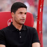 Mikel Arteta looks on during a match