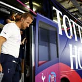  Harry Kane #10 of Tottenham Hotspur arrives for the pre-season friendly against the Lion City Sailors (Photo by Yong Teck Lim/Getty Images)