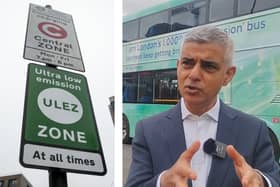 Sadiq Khan is expanding ULEZ this month. (Photos by: Jack Taylor/Getty Images/Noah Vickers/Local Democracy Reporting Service)