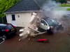 Video: Mercedes-Benz smashes into garage at speed