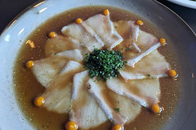 Bamboo Mat’s “Hamachi Tiradito”. Credit: LondonWorld