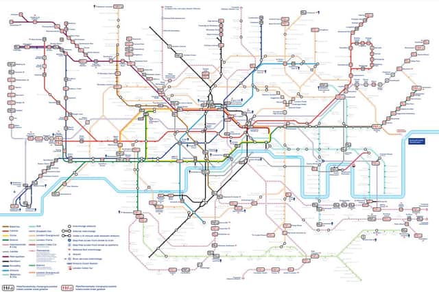 TfL’s map showing the location of each of the toilets on its network, or which are close by. Credit: TfL