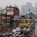 Traffic approaching the Blackwall Tunnel in east London. Credit: Jack Taylor/Getty Images.