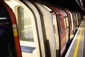 A Tube train at a platform - the Victoria line and Piccadilly line are reporting severe delays. (Photo by Leon Neal/Getty Images)