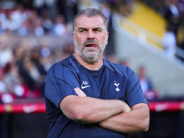 Ange Postecoglou, head coach of Tottenham Hotspur looks on prior to the Joan Gamper Trophy match  (Photo by Eric Alonso/Getty Images)
