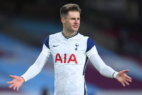 Joe Rodon of Tottenham Hotspur celebrates after the Premier League match between Burnley  (Photo by Michael Regan/Getty Images)