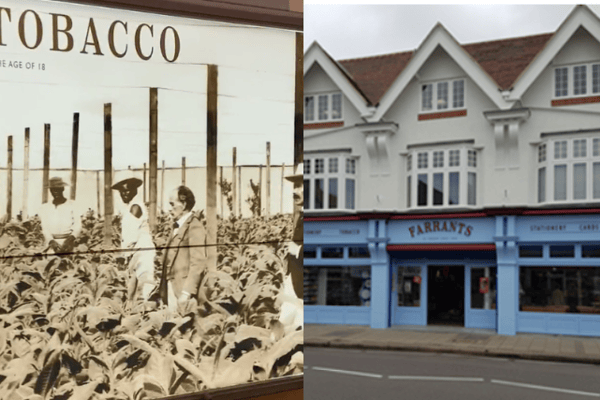Farrants shop in Cobham has been criticised for having a racist image of a tobacco plantation