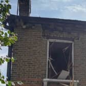 The house after the explosion in Elsey road, Battersea