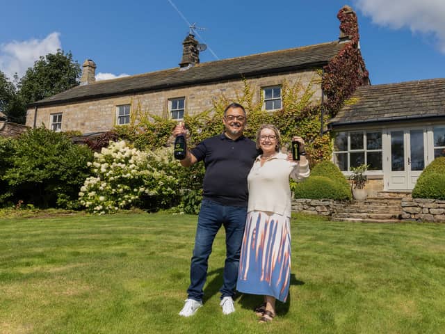 Omaze Blood Cancer UK Million Pound House Draw Yorkshire winner Eliza Yahioglu with husband Gokhan. (Photo by Omaze)