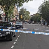 The scene of a shooting in Stoke Newington High Street, Hackney. (Photo by Lynn Rusk)