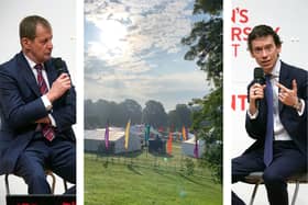 Alastair Campbell and Rory Stewart will be at How The Light Gets In at Kenwood House, Hampstead Heath. (Photos by Niall Carson - Pool/Getty Images/André Langlois)