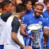  Reece James of Chelsea celebrates with the Summer Series trophy after their victory  (Photo by Mike Stobe/Getty Images)