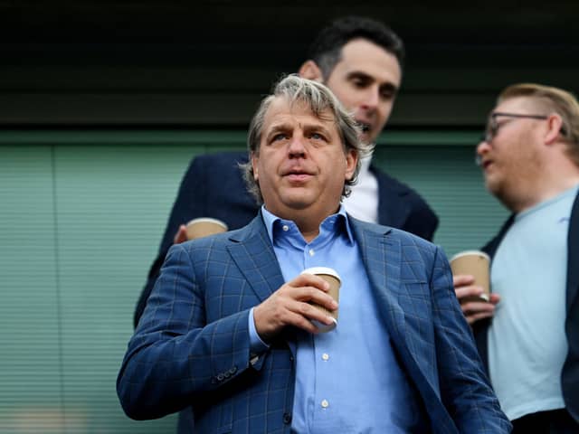 Todd Boehly, Chairman and Co-Owner of Chelsea, looks on prior to the Premier League match (Photo by Shaun Botterill/Getty Images)
